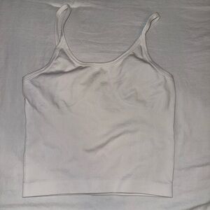 Women’s White Ribbed Tank Top - Classic Cami
